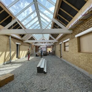 La halle bioclimatique de l'espace intergénérationnel presque terminée !